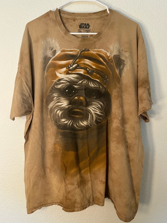 Star Wars Other - Star Wars Ewok Graphic T-Shirt 2XL Brown Tie Dye
